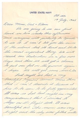 1945 - Letter Home, page 1.jpg